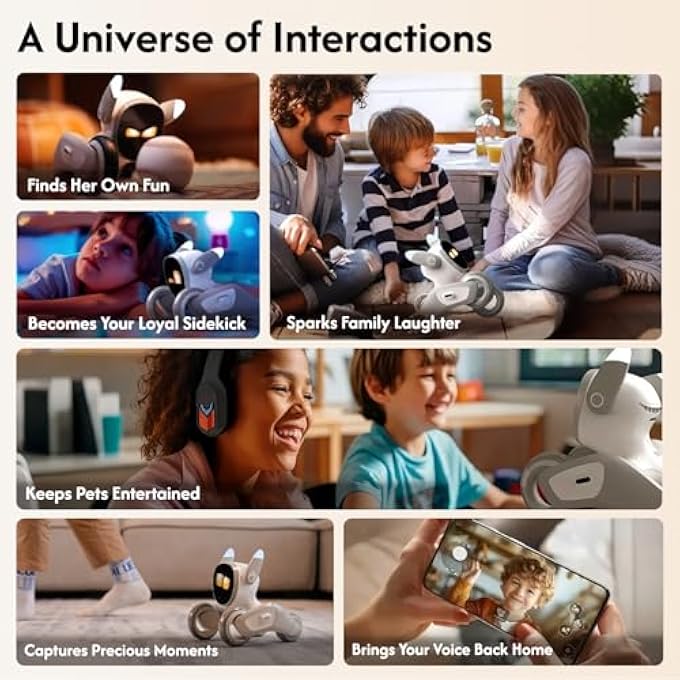 rayihni ROBOT PET DOG CHATGPT-4O SMART AI-POWERED COMPANION VOICE & GESTURE CONTROL, REAL-TIME INTERACTION ROBOTICS TOYS FOR KIDS, HOME MONITORING - INCLUDES CHARGING DOCK - Image 3